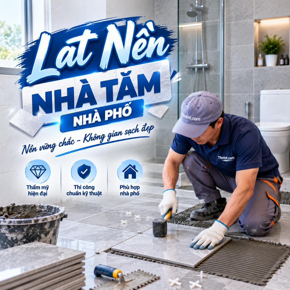 Lát nền nhà tắm nhà phố